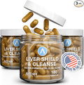 Avenir Nutrition Liver Shield &amp Cleanse | Herbal Liver Cleanse Detox &amp Repair Supplement | Milk Thistle &amp Artichoke Extract Supplements | Fatty Liver &amp Health Support | 180 Capsules fo