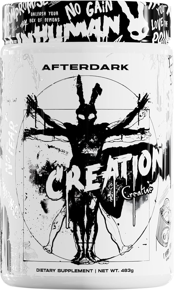 AfterDark Supplements Creation Creatine Monohydrate Powder 10000mg Creatine Matrix Blend Promotes Power Endurance &amp Muscle Growth GMP Certified USA Made 21 Servings Snow Cone