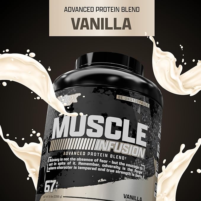 Nutrex Research Vanilla Whey Protein Powder | 5 Ib Tub of Isolate Protein | w/EAA &amp Hi BCAA for Muscle Gain | Muscle Builder for Men &amp Women | Sports Nutrition | Delicious Taste and Texture