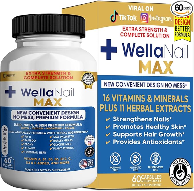 WellaNail MAX Hair Nails &amp Skin Supplement (1)