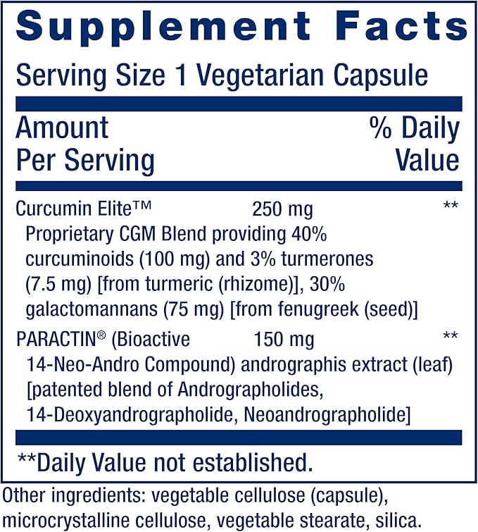 Life Extension Arthro-Immune Joint Support Curcumin Elite™ Turmeric Extract Andrographis paniculata Supports Mobility and Flexibility Vegetarian Gluten Free Non-GMO 60 Capsules