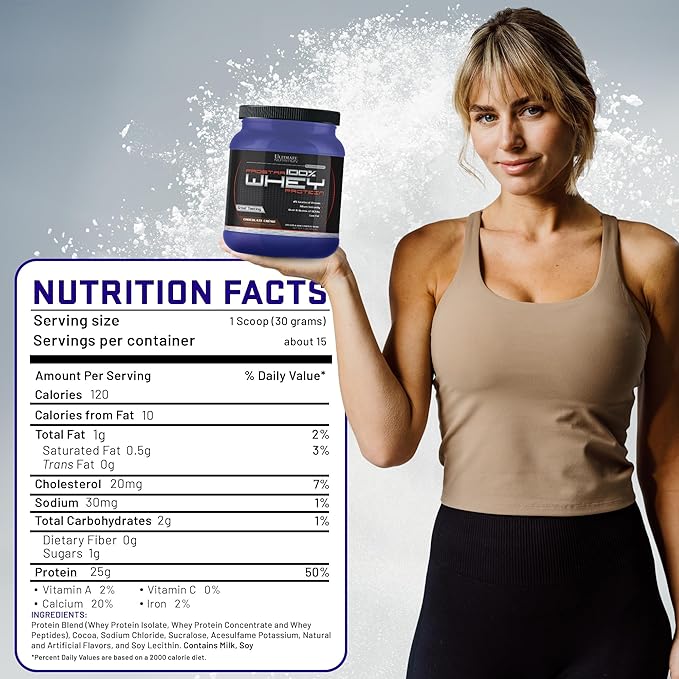 Ultimate Nutrition Prostar Whey Protein Powder Isolate Chocolate - Low Carb High Protein Powder Shake for Muscle Gain &amp Recovery - Low Sodium Low-Fat &amp Keto Friendly - 1 lb Tub