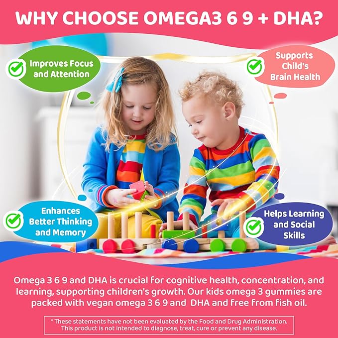 Kids Sleep Gummies + Kids Omega 3 Gummies for 4+