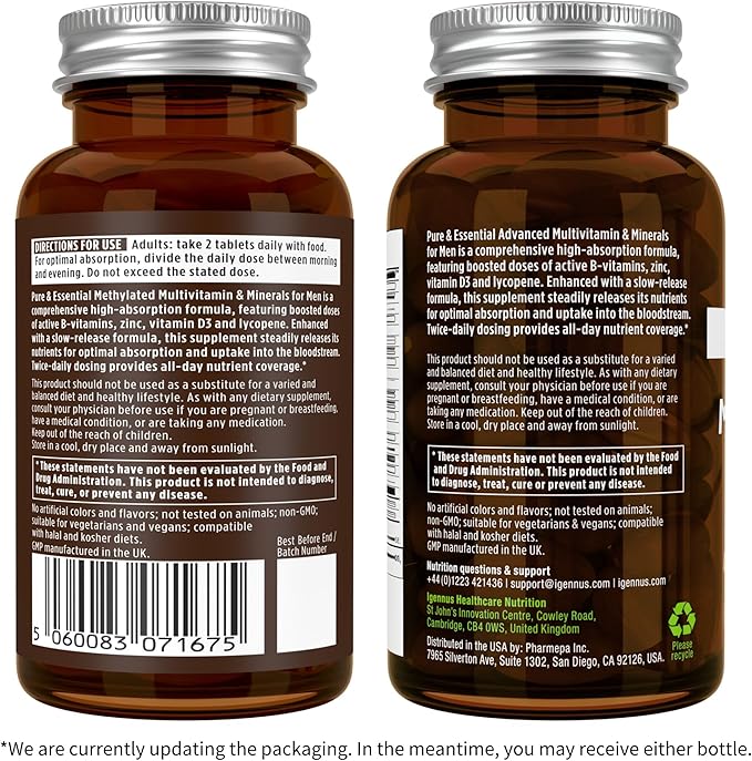 Multivitamin &amp Minerals for Men + Astaxanthin Complex Vegan Bundle Sustained Release Advanced Multivitamin + 4 mg H. Pluvialis Natural Astaxanthin by Igennus