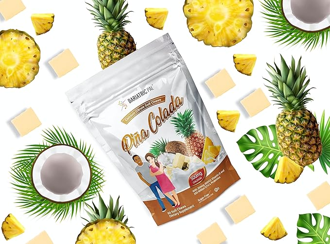 BariatricPal 30-Day Bariatric Vitamin Bundle (Multivitamin ONE 1 per Day! Iron-Free Capsule and Calcium Citrate Soft Chews 500mg with Probiotics - Piña Colada)