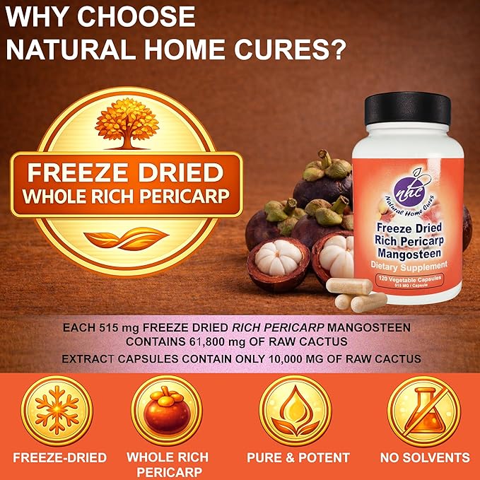 Mangosteen Pericarp Capsules Freeze Dried Whole Food High ORAC 56+ Potent Mangosteen Xanthones (120 Veggie Capsules) (2)