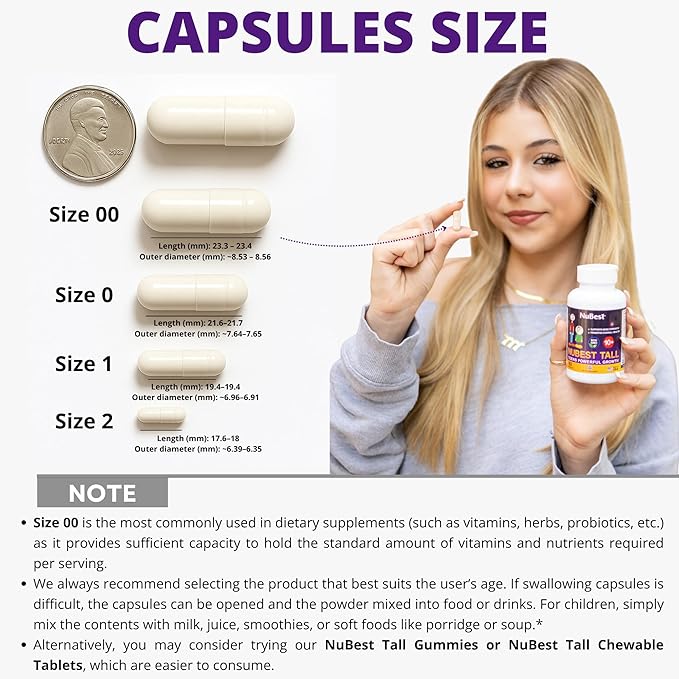 NuBest Tall 10+ - Advanced Bone Strength Formula - Supports Immunity Healthy Development &amp Optimal Wellness - for Children (10+) &amp Teens Who Drink Milk Daily | Pack 3 | 3 Months Supply