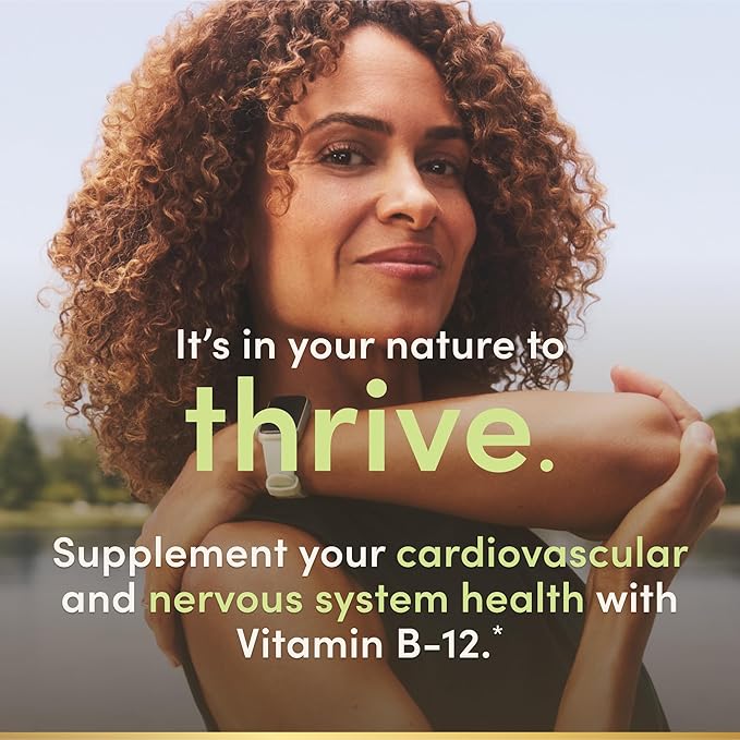 Nature’s Bounty Vitamin B12 5000 mcg Sublingual Liquid Cardiovascular Health &amp Cellular Energy Support 2 Fl Oz (1 Count)