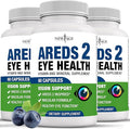NEW AGE AREDS 2 Eye Vitamins - Lutein Zeaxanthin Bilberry Astaxanthin Mineral Vision Supplement - 180 Count