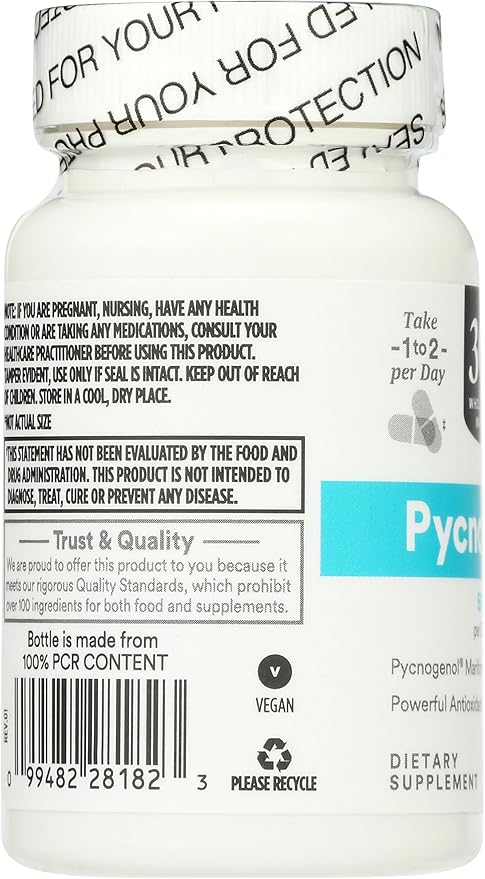 365 by Whole Foods Market Pycnogenol Maritime Pine Bark Extract 50mg Vegan Capsules 60 Count