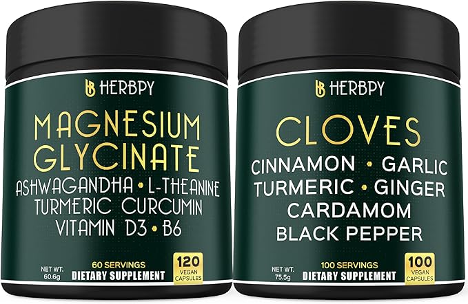 Bundle 6in1 Magnesium Glycinate Complex &amp 7in1 Cloves Supplement