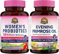 Vitalitown Women's Inner &amp Outer Beauty Bundle: 120 Billion CFU Probiotics (30 Strains) + Evening Primrose Oil 1300mg Complete Gut Vaginal &amp Skin Health