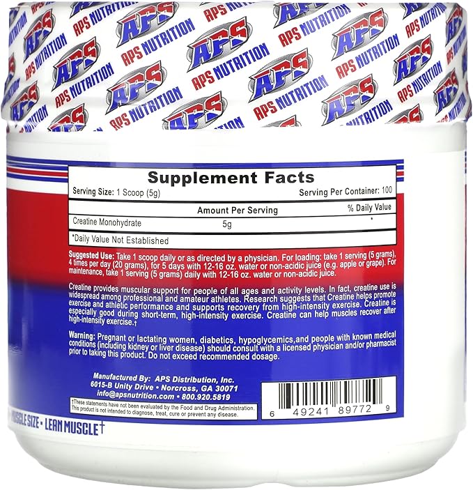 APS: Pure Creatine Monohydrate 500g