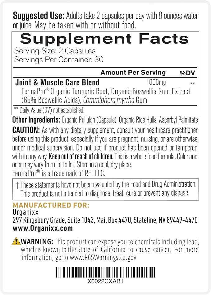 Organixx Magnesium 7 &amp Joint &amp Muscle Care Bundle Organic Turmeric Frankincense &amp Myrrh 7 Bioavailable Chelated Magnesium Forms Supports Joint Muscle &amp Immune Health Vegan Non-G