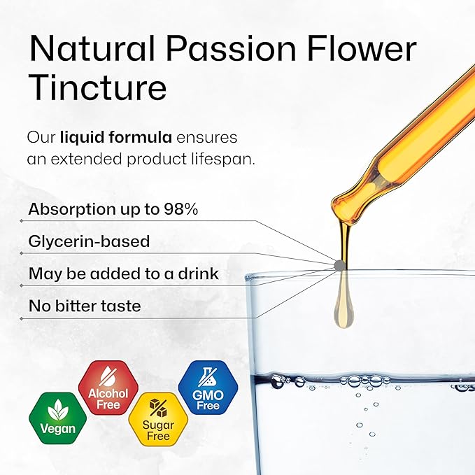 BIO KRAUTER Lemon Balm Tincture 4 Fl. Oz. &amp Passionflower Tincture 4 Fl. Oz.