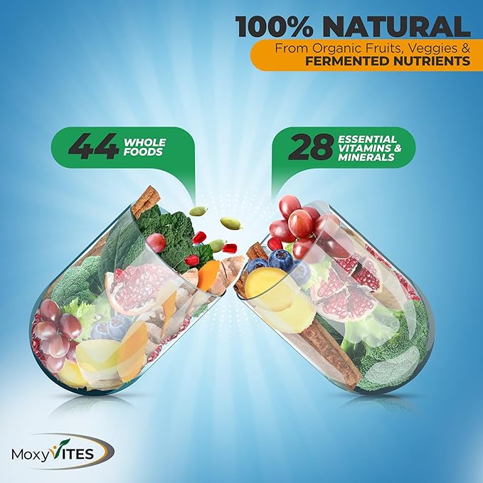 Methylated Mens Multivitamins - Daily Mens Vitamins with 44 Organic Whole Food - Multivitamin for Men with Iron &amp Fermented Nutrients - Vegan Daily Vitamin for Men with B-Complex Probiotics Omeg