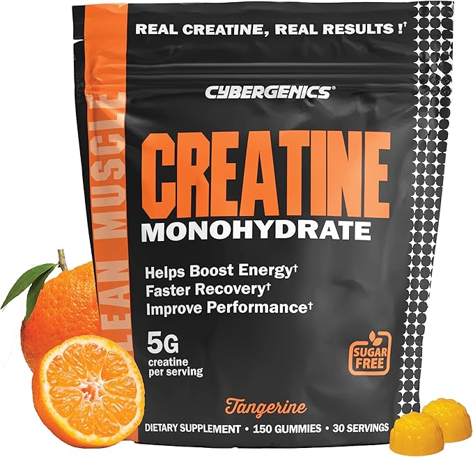 Creatine Monohydrate Gummies – 5g Pure Creatine per Serving for Muscle Strength Recovery Energy &amp Cognitive Support – Sugar-Free Natural Tangerine Flavor – 150 Gummies for Men &amp Women