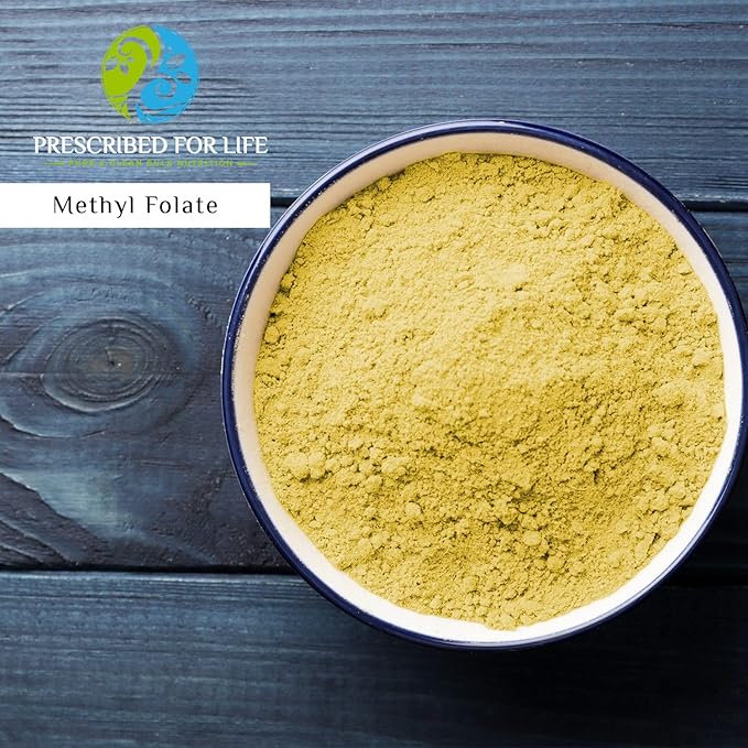 Prescribed For Life Methyl Folate Powder | Bioavailable Folic Acid to Support Brain Health | Pure Powdered Vitamin B9 Folate Supplement for Women &amp Men (0.5 oz / 14 g)