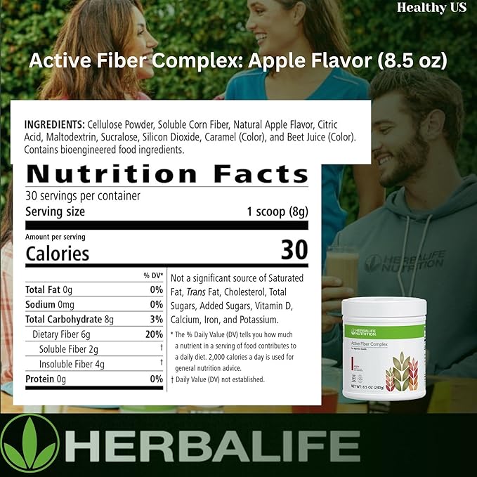 Herbalife Active Fiber Complex Apple Flavor (7.4 OZ 210g)