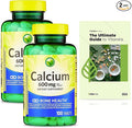 SV Calcium Calcium 600 mg 100 Tablets Bone Health Dietary Supplement Tablets Bundle - Pack of 2 with Vtmx Vitamin Guide