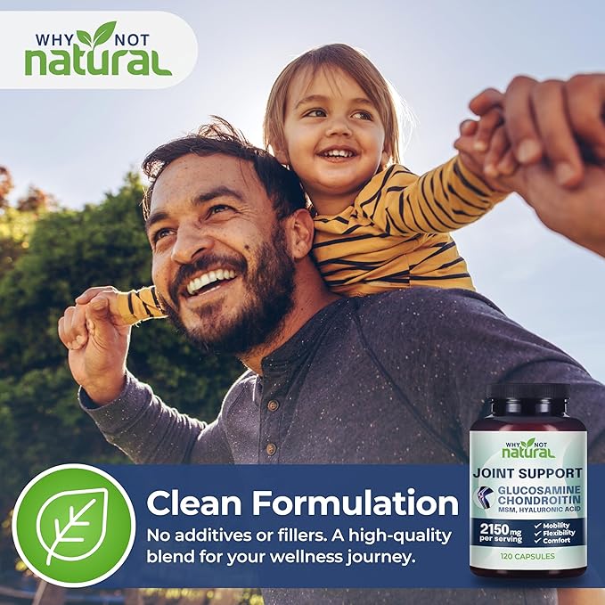 Why Not Natural Glucosamine Chondroitin MSM Joint Support Supplements - Knee Pain Joints Health Suppplement