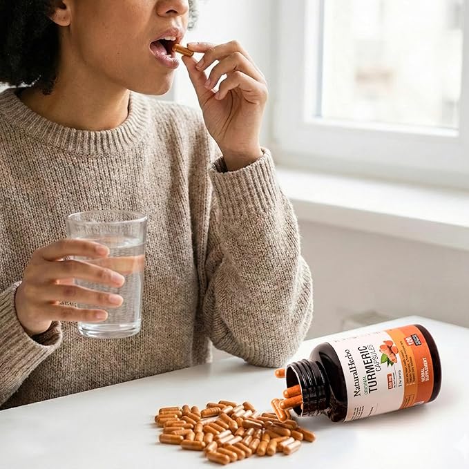 Turmeric Capsules - High Potency Turmeric Root Capsules for Joint Support Mobility and Wellness – Non-GMO Gluten-Free Vegan Turmeric Supplement120 Capsules - 800mg