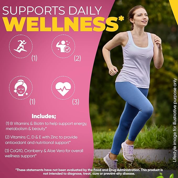 Daily Multivitamin for Women - 36 Essential Ingredients - 90 Tablets - Vitamins for Women Multivitamin for Overall Wellness