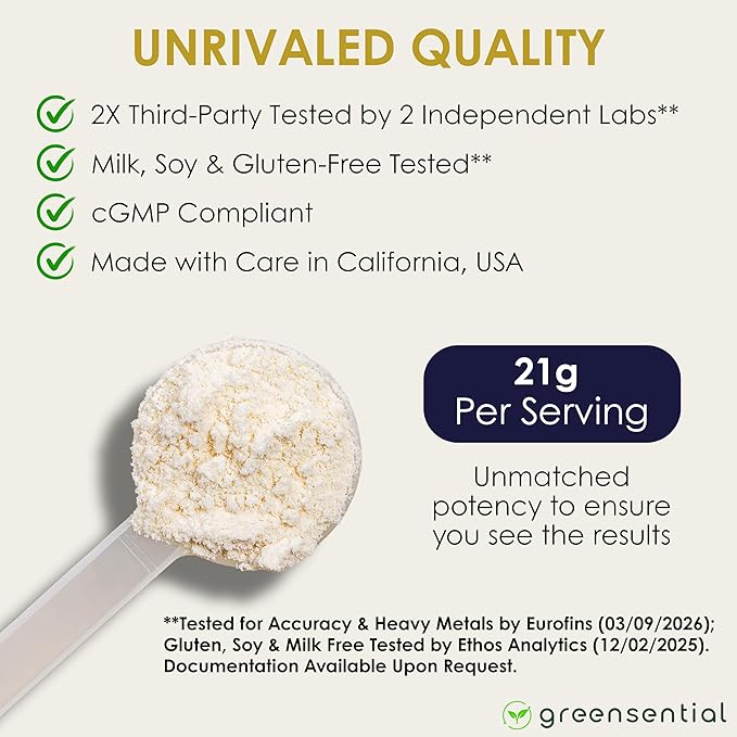 Collagen Peptides Plus Powder 21 Oz | + Vitamin C &amp Hyaluronic Acid | 100% Hydrolyzed Grass-Fed | Hair Skin Nail &amp Joint Support | 3rd-Party Tested Easy-Mix Unflavored 28 Servings