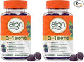 Align Probiotic3-in-1 Biotic GummiesPre + Pro + Postbiotic#1 Doctor Recommended-Probiotic Brand‡Helps Relieve Occasional Bloating*BlackBerry Flavor50 Gummies(Pack of 2)