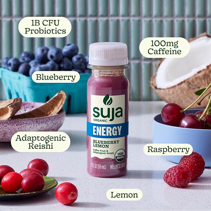 Suja Juice Organic Energy Wellness Shot 2 Ounce (Pack of 10)