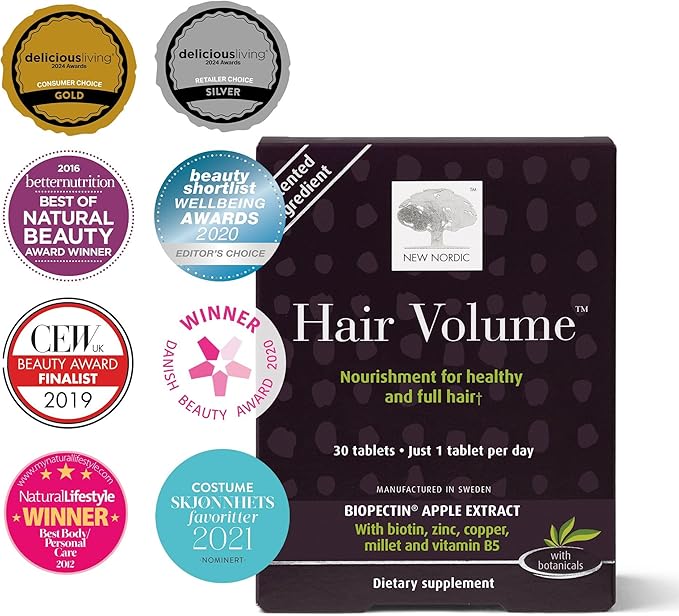 Hair &amp Liver Support Hair Volume Tablets 30ct plus Active Liver Gummies Beauty Boost by New Nordic