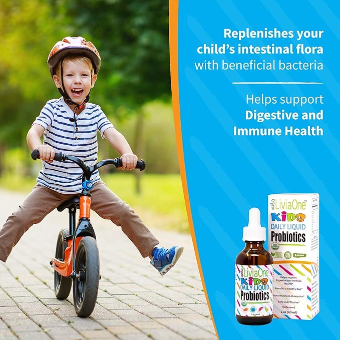 LiviaOne Daily Liquid Probiotics for Kids and Daily Liquid Probiotics for Adults Bundle 6 Fl Oz (Pack of 2)