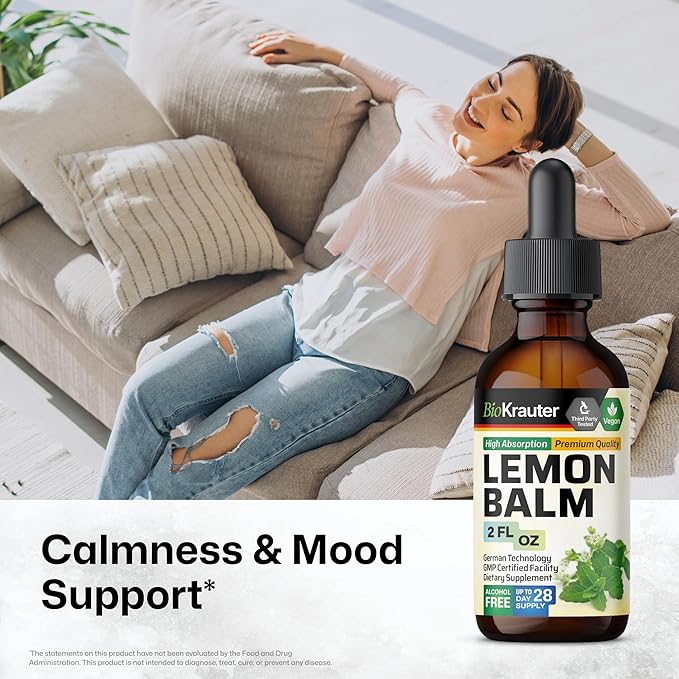 BIO KRAUTER Lemon Balm Tincture 2 Fl. Oz. &amp Cat's Claw Tincture 2 Fl. Oz.