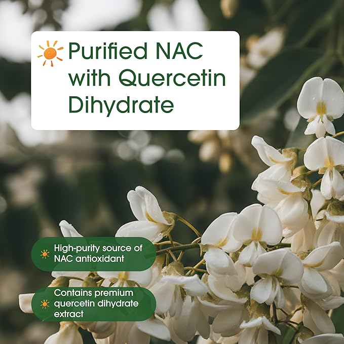 NatureBell NAC 1200mg with Quercetin - 240 Capsules - N-Acetyl Cysteine - Antioxidant Supplement for Cellular Health - Supports Liver Lung &amp Immune Function*