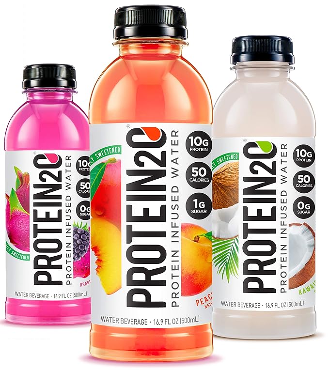 Protein2o Whey Protein Isolate Infused Water Variety Pack (16.9 oz Bottles)