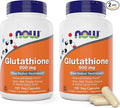 Now Glutathione 500 mg 100 Vegan Capsules (Pack of 2) - Reduced Form GSH Supplement - Enhanced with Milk Thistle Extract and Alpha Lipoic Acid