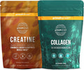Primal Creatine Powder + Collagen Powder Bundle | 2-Pack | Muscle Recovery Strength and Performance| Unflavored 30 Servings Each