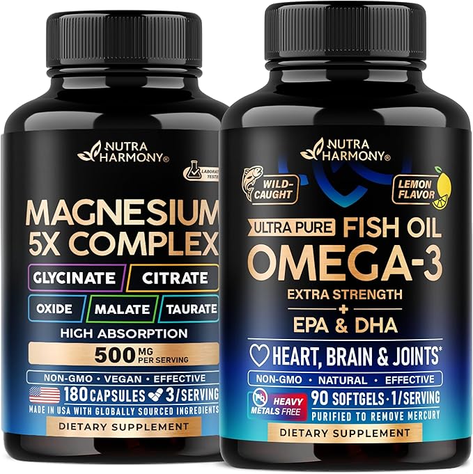 Magnesium Complex Capsules &amp Omega 3 Fish Oil Softgels