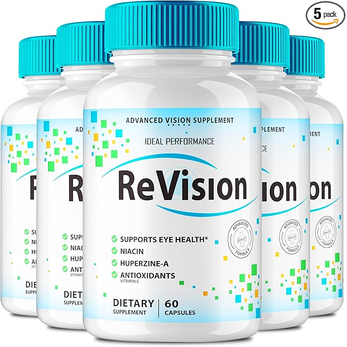 IDEAL PERFORMANCE (5 Pack) Revision Eye Supplement Pills Advanced Vision 2.0 Eye Care Complex Vitamin Capsules Pro (300 Capsules)