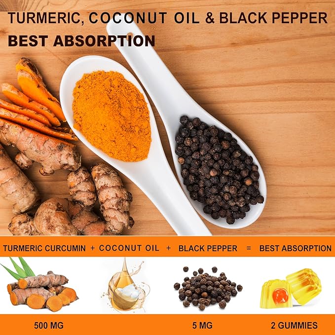 Sugar Free Turmeric Curcumin Filled Gummies +Sugar Free Probiotics Gummies