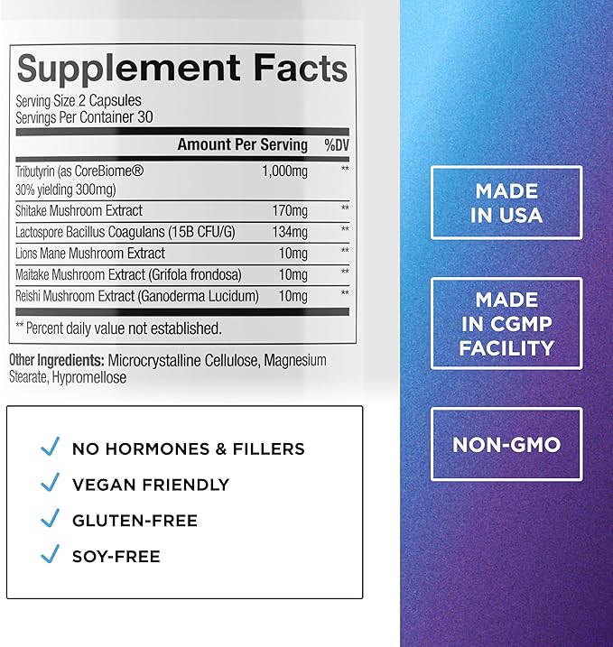 DR. EMIL NUTRITION Total Gut Health Complex - Prebiotic Probiotic &amp Postbiotic Supplement - Supports Digestive Health Bloating &amp Gut Balance - Non-GMO &amp Soy-Free - 60 Capsules