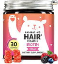 Biotin Gummies for Hair Skin &amp Nails. 5000 mcg High Potency Vegan Vitamins for Faster Hair Growth Stronger Nails &amp Healthy Skin. with Vitamins C &amp E 30 Gummies