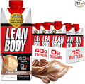 Lean Body Ready-to-Drink Café Mocha Protein Shake 240mg Caffeine 40g Protein Whey Blend 0 Sugar Gluten Free 22 Vitamins &amp Minerals (Recyclable Carton &amp Lid - Pack of 12) LABRADA