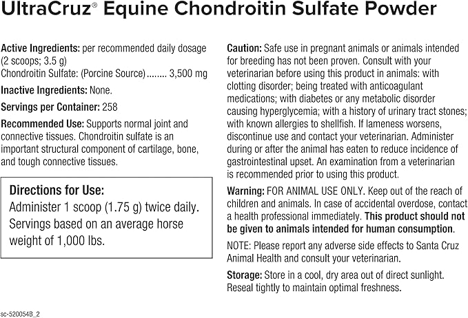UltraCruz® Equine Chondroitin Sulfate 1 lb Powder