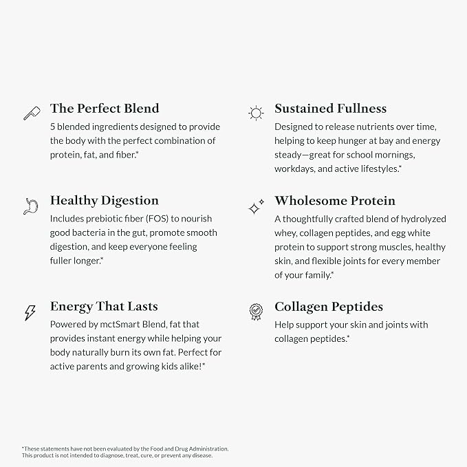 Greens First Dream Protein Powder Keto - 21g Protein Per Serving - Low Carb - with MCT Oil &amp Collagen - Non-GMO Gluten-Free Caffeine-Free (Creamy French Vanilla 26.39 oz)