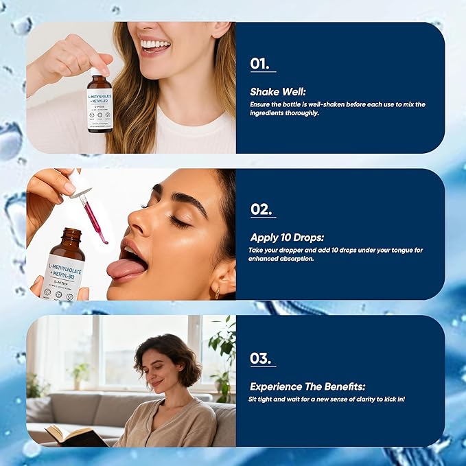 L-Methylfolate 15mg L-Methylfolate + Methyl-B12 Improved Focus and Attention Balanced Mood &amp Overall Wellness Organic Berry Flavor Liquid Sublingual Form 1fl oz
