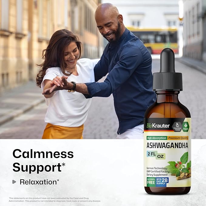 BIO KRAUTER Ashwagandha Tincture 2 Fl. Oz. &amp Chamomile Tincture 2 Fl. Oz.