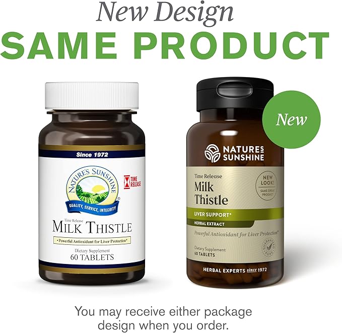Nature's Sunshine Milk Thistle - Time Release Capsules - 60 Count