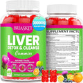 Liver Cleanse Detox &amp Repair Gummies 2000 mg Milk Thistle Extract with Dandelion Artichoke Extract &amp 23 Herbs for Liver Cleanse Detox &amp Cell Repair Gut Skin—Fruit Flavor 60 Gummies