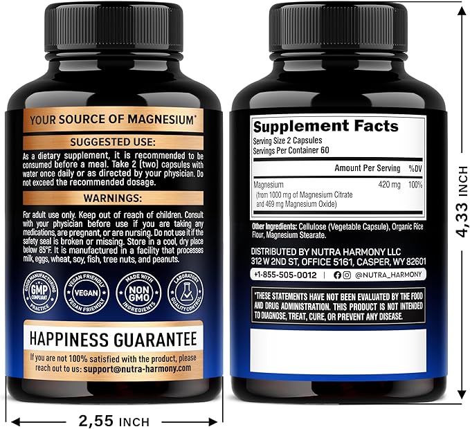 Magnesium Citrate &amp Turmeric Curcumin Capsules